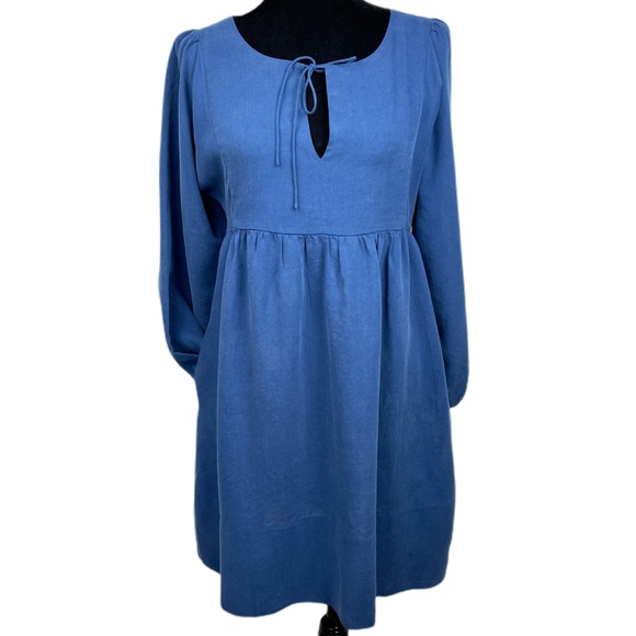 Club Monaco Dresses & Skirts - Club Monaco Navy Boho Peasant Long Sleeve Dress 4